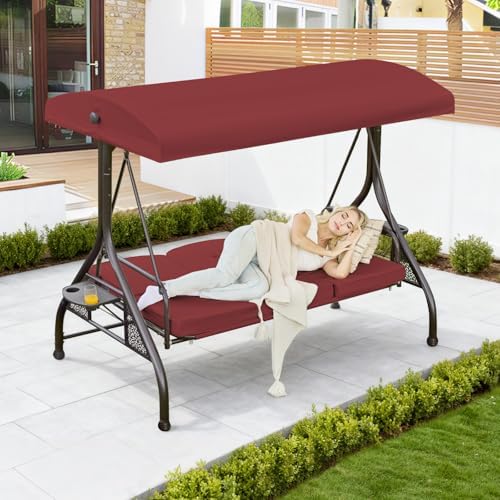 3 Seat Outdoor Patio Porch Swing - Image 6