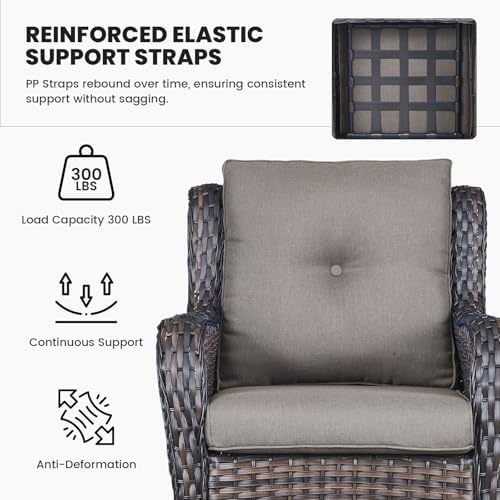 Patio Wicker Sofa Set 6 Pieces Patio Furniture Set Outdoor Couch, 2 Patio - Image 6