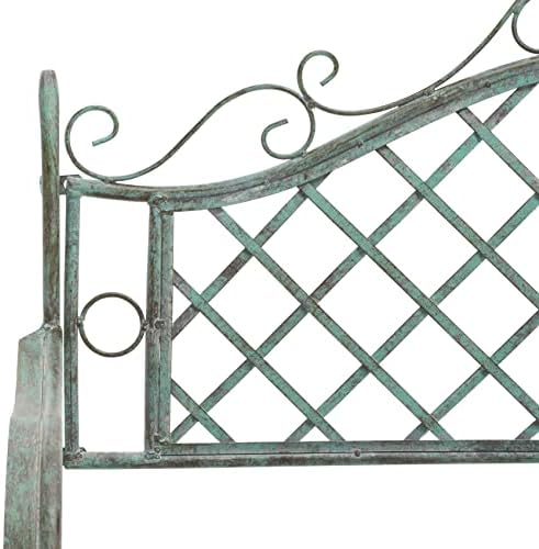 SAFAVIEH Outdoor Abner Metal Bench - Image 4