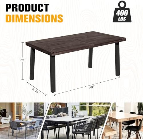 Flamaker Outdoor Acacia Wood Dining Table - Image 2