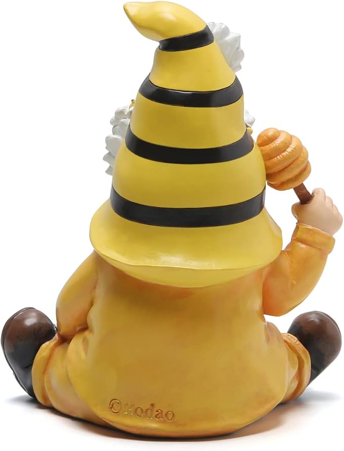 Hodao Bumble Bee Spring Gnome Decorations Honey Bee Gnomes Ornaments World Bee Day Decorations Gifts Fall Thanksgiving Gnomes Figurines Bee for Garden Decor Birthday Gifts for Mom, Grandma, Women