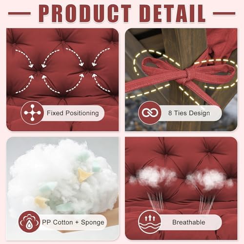 60" / 5 FT Porch Swing Cushions Outdoor - Image 5