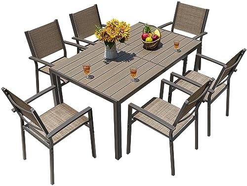 Greesum 7 Piece Outdoor Dining Set Patio Furniture - Image 2