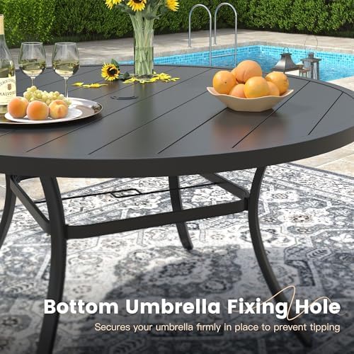 VICLLAX 53" Round Patio Dining Table - Image 6