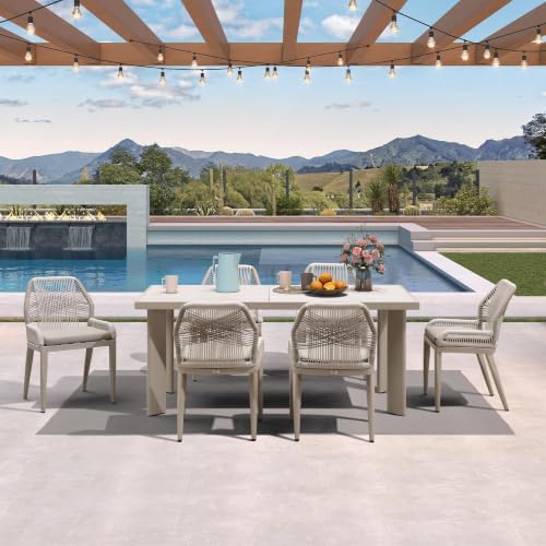 PURPLE LEAF 7 Pieces Patio Dining Set by PURPLELEAF