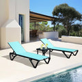 Domi Pool Lounge Chairs, Aluminum Patio Chaise Lounge by domioutdoorliving