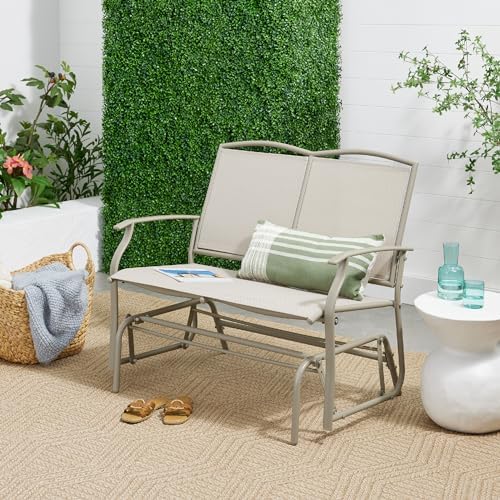 Best Choice Products 2-Person Outdoor Patio Swing Glider Steel Bench Loveseat - Image 2