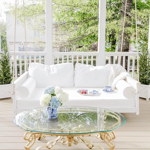 East Green Beckett Heavy Duty Poly Daybed Swing in White, Crib Size - Image 2