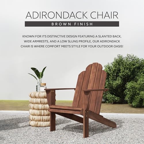 Linon Home Dcor Home Decor Teak Wood Stock Chair, 30.4" wx37.6 dx37.8 h - Image 4
