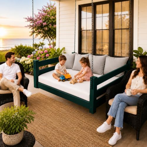 Amish Made Dark Green Full Bed Hanging Daybed Made in USA - Image 4