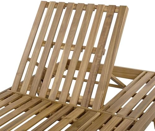 Christopher Knight Home Kayes Chaise Lounge Chair Outdoor, Acacia Wood Poolside - Image 5