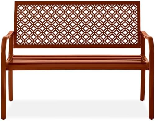 Best Choice Products Outdoor Bench 2-Person Metal Steel Benches Furniture by BestChoiceProducts