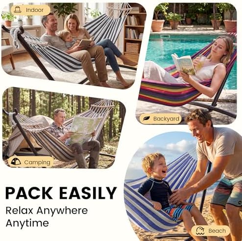 Everyfun Double Hammock with Stand - Image 6