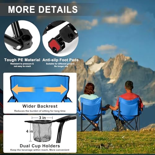 Joyfair Camping Chairs for Adult, Large Folding Lawn Chair - Image 6