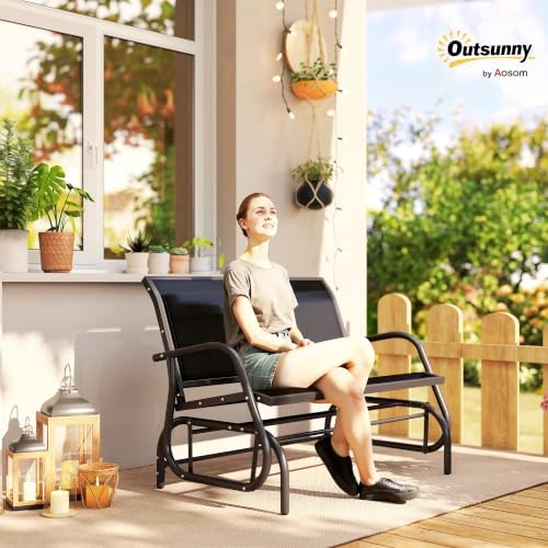 Outsunny 2-Person Outdoor Glider Bench - Image 2