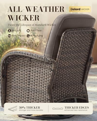 Upgraded 6“ Cushion Luxury 10 Piece Patio Furniture Set - Image 6