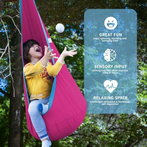OUTREE Kids Pod Swing Seat, Cotton Sensory Swing - Image 5