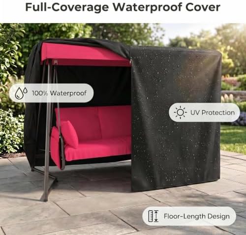 3-4 Seat Oversized Outdoor Porch Swing - Image 4