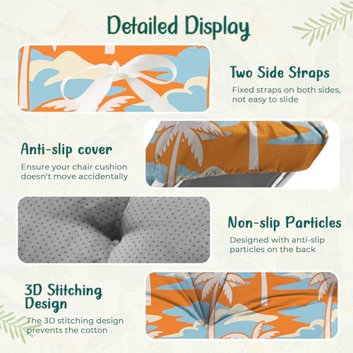Outdoor Chaise Lounge Chair Cushions Set of 4 Waterproof 75.1x22.8x4.7" 3# - Image 4