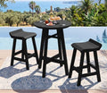 SERWALL 3-Piece HDPE Patio Bar Table Set by SERWALL