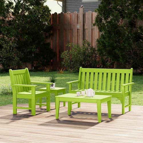 Adirondack Outdoor Coffee Table, HDPE Drink Table Weather Resistant, Patio - Image 3