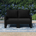 Rockaway Outdoor HDPE All-Weather Modern Patio Loveseat by Costaelm