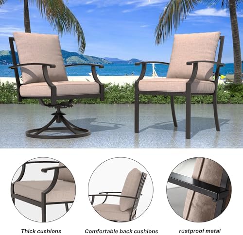 9 PCS Outdoor Patio Dining Set, Patio Table and Chairs Metal Outdoor Patio - Image 6