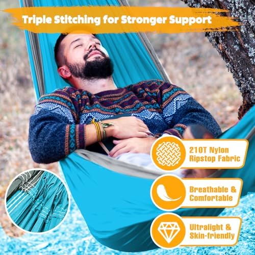 NATUREFUN Ultra-Light Travel Camping Hammock | 300kg Load Capacity, Breathable - Image 4