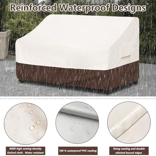 Bitubi Waterproof Patio Sofa Cover, Heavy Duty 3-Seater Outdoor Couch Cover - Image 6