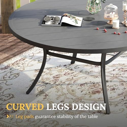 VICLLAX 53" Outdoor Round Patio Table - Image 5