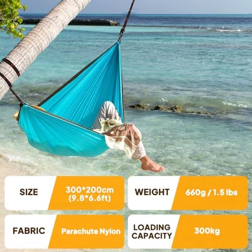 NATUREFUN Ultra-Light Travel Camping Hammock | 300kg Load Capacity, Breathable - Image 2