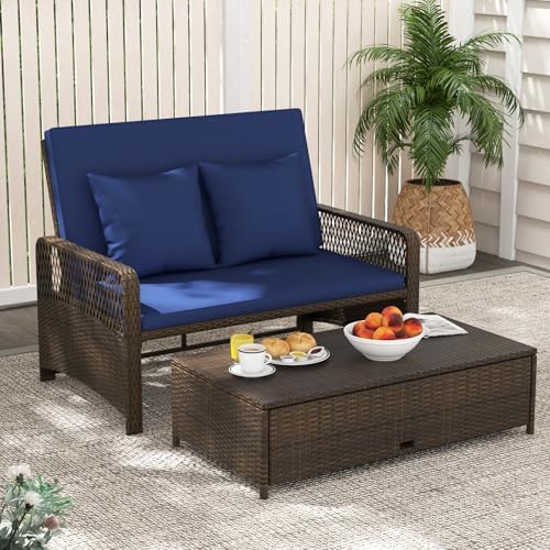 Tangkula Patio Rattan Daybed - Image 4