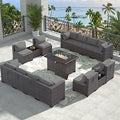 15 Pieces Outdoor Patio Furniture Set, Outdoor Sectional Furniture by RTDTD