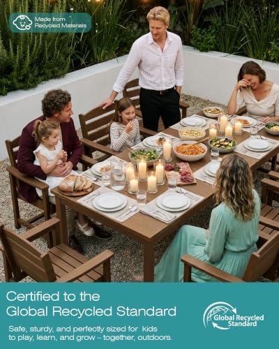 SERWALL Outdoor Dining Set, 9 Piece A Dining Set - Image 4