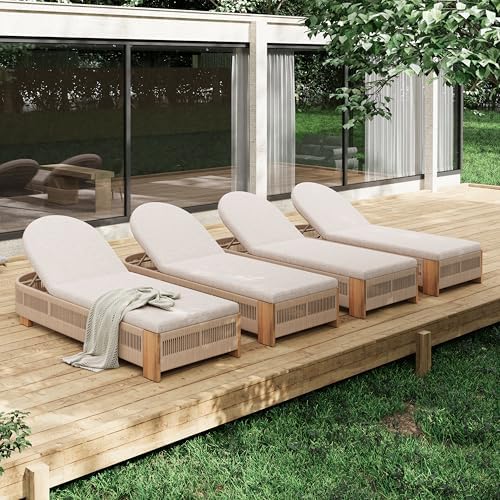 Merax 4-Piece Outdoor Chaise Lounge Chair by Merax