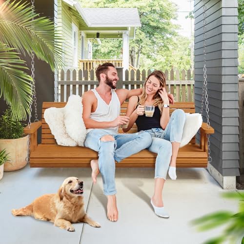 VINGLI 2026 Upgraded 5 FT Wooden Porch Swing, 880 LBS Heavy Duty - Image 5
