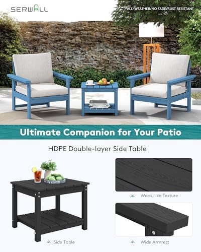 SERWALL HDPE Outdoor Bistro Set - Image 6