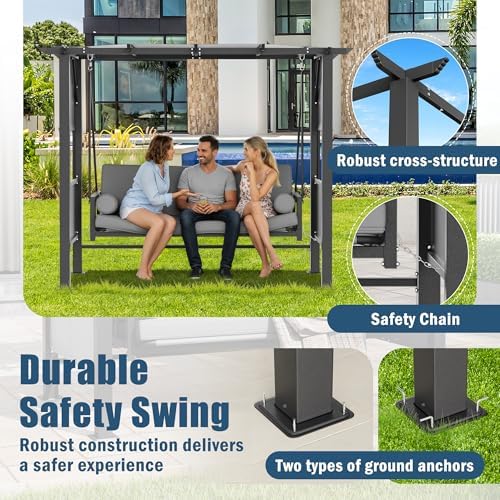 Grepatio Outdoor Porch Swing - Image 6