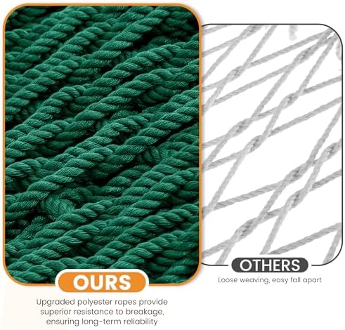 Lazy Daze 13 Ft Double Handwoven Polyester Rope Hammock - Image 2