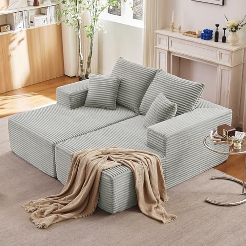 70.8" Oversized Double Chaise Lounge Indoor, Upholstered Deep Seat Cloud Couch by Lakifun