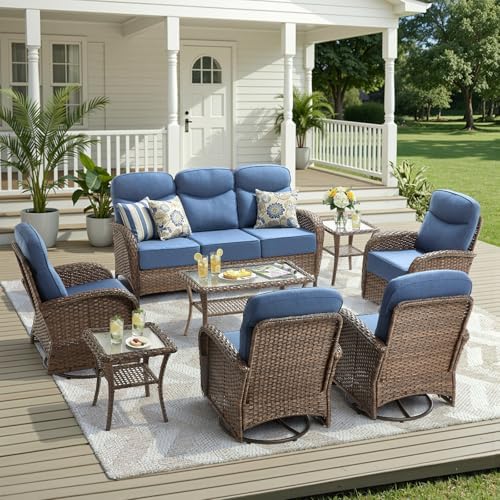 8 Pieces Luxury Outdoor Patio Furniture Set by JelwalyPatioFurnitureSet