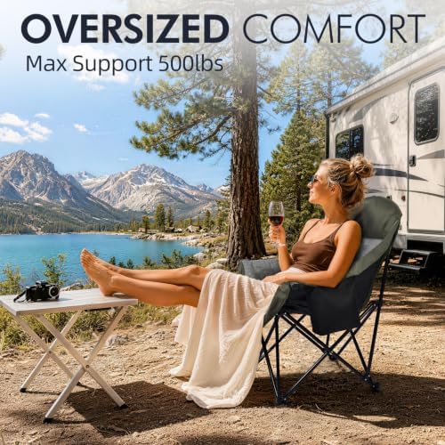 Oversized Camping Chair for Adults 2 Pack - Image 2