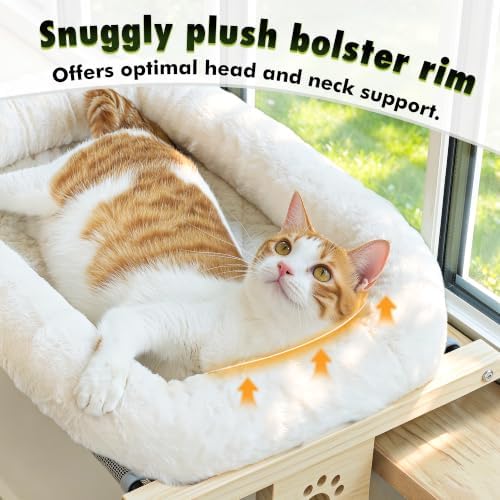 AMOSIJOY Wooden Cat Windowsill Perch - Image 3