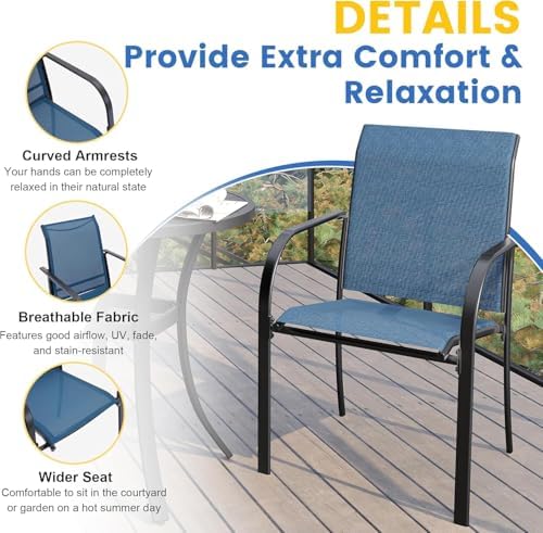 VICLLAX Patio Dining Set for 6, 7-piece Outdoor Dining Set - Image 4