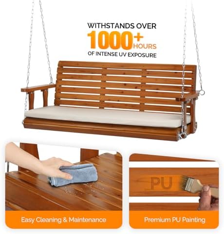 VINGLI 5 FT Heavy Duty Porch Swing - Image 2