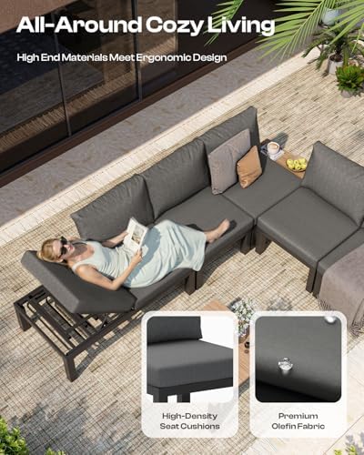 Aluminum Outdoor Patio Conversation Set - Image 4