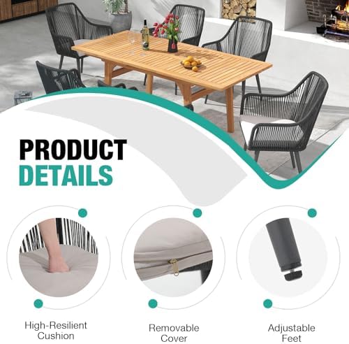 Patiorama 7 Piece Outdoor Dining Set - Image 5