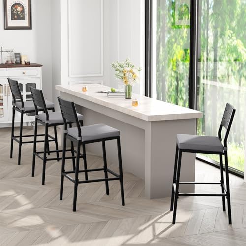 26.8"Outdoor/ Indoor Counter Height Bar Stools Set of 2 - Image 5