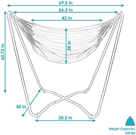 Sunnydaze Hanging Hammock Chair - Image 3