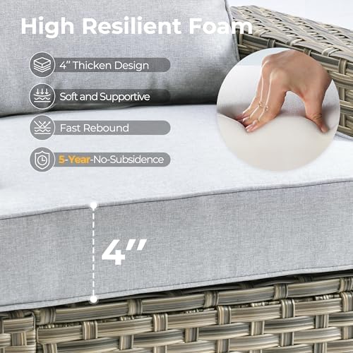 HOOOWOOO Outdoor Sectional Patio Furniture Set - Image 3